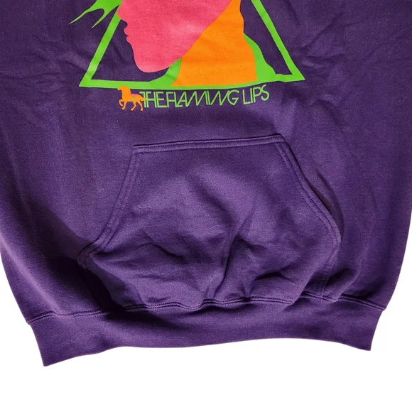 NWOT 'The Flaming Lips' Official Tour Purple Hoodie Sweatshirt - Picture 5 of 5